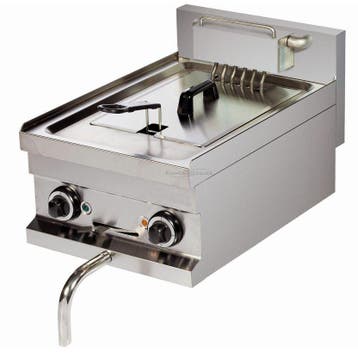 Elektrische friteuse met afvoerbuis - 1 x 8 Liter Combisteel, Verzenden, Nieuw in verpakking