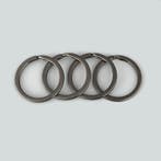 Metalen sleutelring (22-28 mm, kleur 3: gun metal), Ophalen of Verzenden, Nieuw