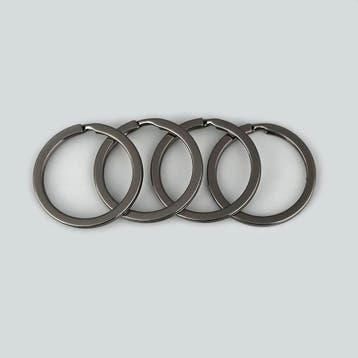 Metalen sleutelring (22-28 mm, kleur 3: gun metal), Ophalen of Verzenden, Nieuw