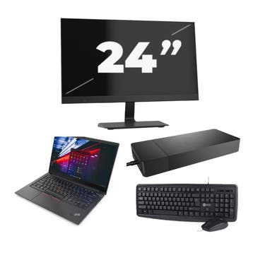 Lenovo ThinkPad E14 Gen 2 -   i3-11e 8GB  - 256GB  + 1x 24 i, Qwerty, Verzenden, 8 GB, Refurbished