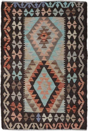 Handgeweven Designer Kelim – Afghan Design - Kelim - 122 cm, Nieuw