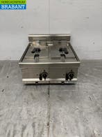 RVS Giga Dubbele Friteuse 2 x 6 liter 400V Horeca, Ophalen of Verzenden, Gebruikt