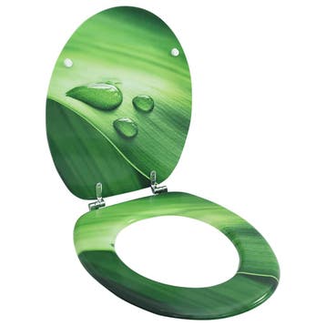 vidaXL Toiletbril met deksel waterdruppel MDF groen, Doe-het-zelf en Verbouw, Sanitair, Verzenden, Nieuw