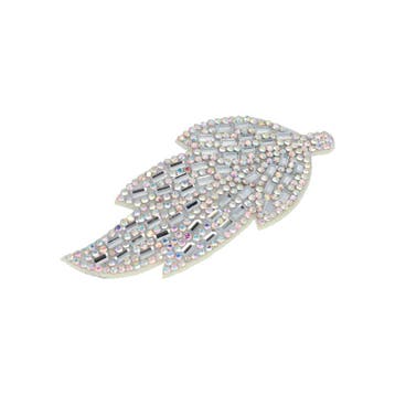 Haarspeld Klikklak 8cm - Bladvorm - Glitter Steentjes -, Nieuw