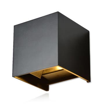 LED CUBE | THEBE | 2X3W | DIM | ZWART, Nieuw