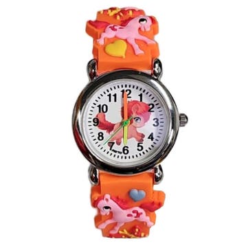 Fako - Kinderhorloge - 3D - Eenhoorn Mini – Oranje, Verzenden, Nieuw
