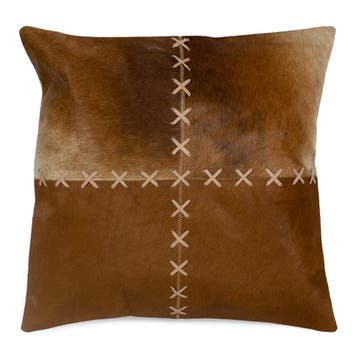 kussen dekensteek koe bruin/wit 45x45cm, Verzenden, Nieuw