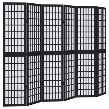 Paravent 215x180cm zwart - Retourdeal | Laatste Stuk!, Ophalen of Verzenden, Zo goed als nieuw