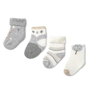 Mayoral 4-delige set sokken newborn Granito - 68 (4-6, Ophalen of Verzenden, Nieuw