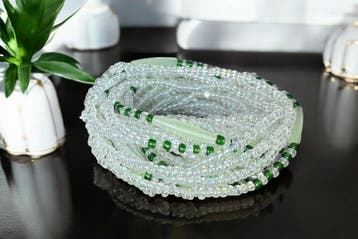 Waist Beads / Afrikaanse Heupketting - Enfua - Groen (elast, Ophalen of Verzenden, Nieuw