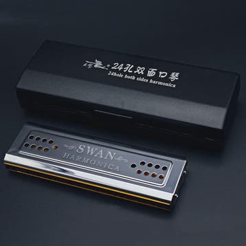SWAN 24-Gats Tremolo Harmonica - Dubbelzijdig C/G Toets - Mu, Muziek en Instrumenten, Verzenden, Nieuw