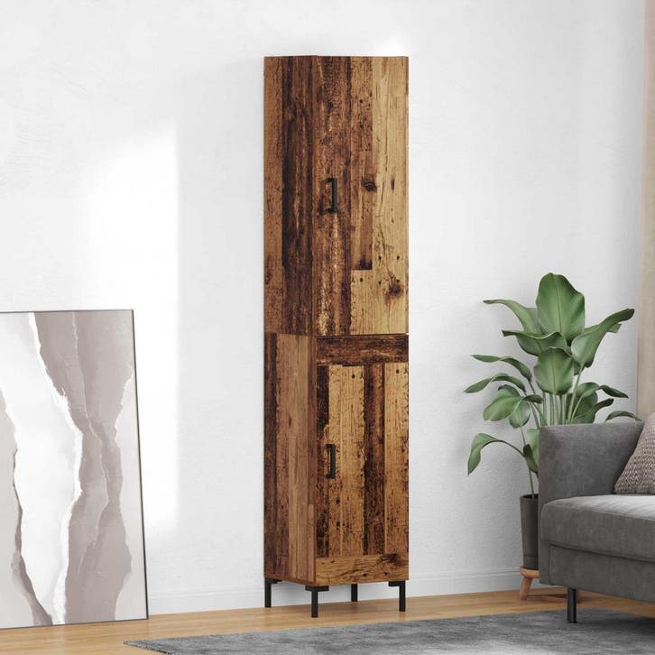 vidaXL buffetkast Oud Hout 69,5 x 34 x 180 cm Bewerkt hout, Huis en Inrichting, Kasten | Buffetkasten, Nieuw, Minder dan 50 cm