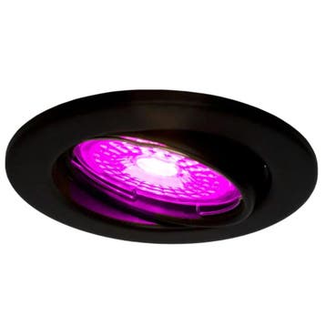 Zigbee smart Inbouwspot Zwart 4.7W | Rond | 63 mm, Huis en Inrichting, Ophalen of Verzenden, Nieuw, Plafondspot of Wandspot, Led