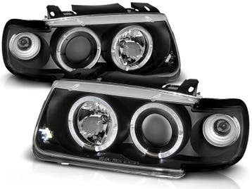 Koplampen VW Polo 6N 95-99 Zwart Ringen, Ophalen of Verzenden, Nieuw