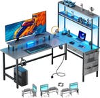 Gaming bureau - Gaming desk - Gaming tafel - 170x100 cm - Gr, Verzenden, Zo goed als nieuw