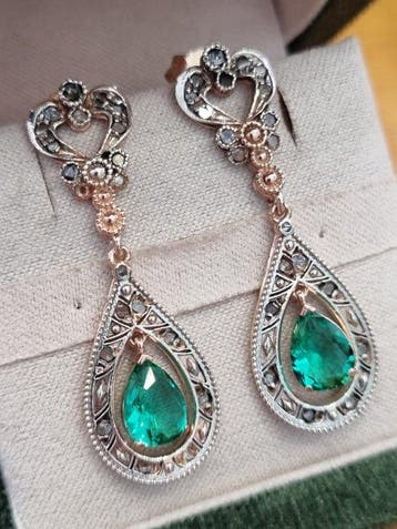 Zonder minimumprijs - Oorbellen - 9 kt. Roségoud, Zilver, Sieraden, Tassen en Uiterlijk, Oorbellen, Nieuw