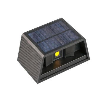LED wandlamp solar Solis zwart 2x3W 100lm 2700K IP65 met..., Ophalen of Verzenden, Nieuw