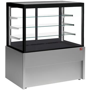 Vitrine | Grijs | 4 Plateaus + 2 Schuifdeuren | Geventileerd, Verzenden, Nieuw in verpakking