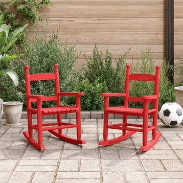 vidaXL Schommelstoelen 2 st voor kinderen massief, Verzenden, Nieuw