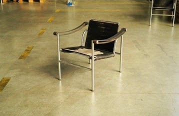Le Corbusier - Fauteuil - LC1 - Leder, Staal, Hout, Chroom