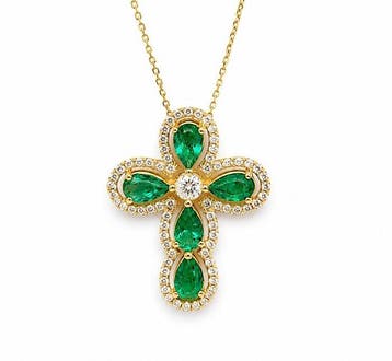 Zonder minimumprijs - Hanger - 14 karaat Geel goud - 1.28ct.