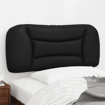 Bedkussen 80cm zwart kunstleer | retourdeal 72% korting, Overige materialen, 90 cm, Eenpersoons, Nieuw