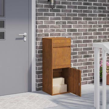 vidaXL Pakket inwerp box Roestkleurig 41 x 38 x 103 cm, Verzenden, Nieuw