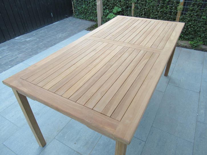 NIEUWE Teakhouten tuintafels 180x90 en 150x90, Tuin en Terras, Tuintafels, Nieuw, Teakhout, Rechthoekig, Verzenden