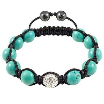 Fako Bijoux - Armband - Disco Dots - Turquoise - Single, Verzenden, Nieuw