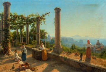 Domenico Ammirato (1833 – 1883) - Terrazzo ad Amalfi