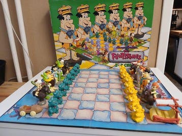 Bordspel - The Flintstones 3-D Chess (1993) hanna barbera -