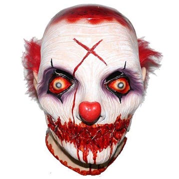 Killer clown masker met dichtgenaaide mond, Verzenden, Nieuw