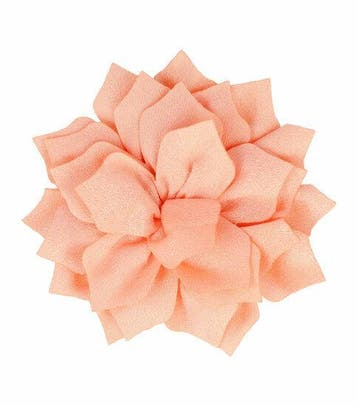 Haarspeld Duckklem 7cm – Bloemvorm van Stof – Zalmroze, Nieuw