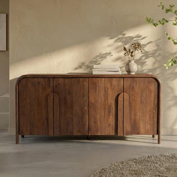 *WOONWINKEL* Design Dressoir Hout Met Ronde Hoeken, Verzenden, Nieuw