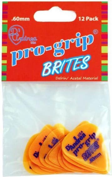 DAndrea - Pro-Grip Brites - plectrum - 0.60 mm - 12-pack, Muziek en Instrumenten, Instrumenten | Toebehoren, Ophalen of Verzenden