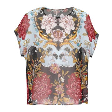 Princess goes Hollywood • zijden bloemen top • 36, Princess goes Hollywood, Verzenden, Zwart, Nieuw