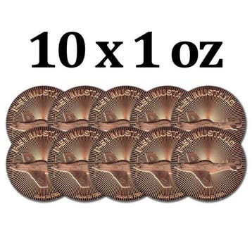 Verenigde Staten. 10 x 1 oz Fighter Jet P-51 Mustang .999