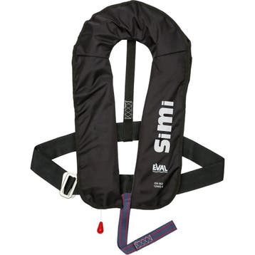 Eval Simi Automatisch Reddingsvest 160N met Rvs Gesp Zwart, Watersport en Boten, Watersportkleding, Ophalen of Verzenden, Nieuw