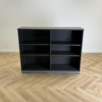 open kast vv 4 legborden  121x160x45 cm, antraciet-, Huis en Inrichting, Ophalen of Verzenden, Gebruikt