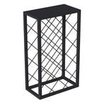 [en.casa] Wijnrek Amasia 68x40x22 cm zwart, Verzenden, Nieuw