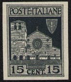 Koninkrijk Italië 1923 - Serie Artistica, proef zonder, Gestempeld