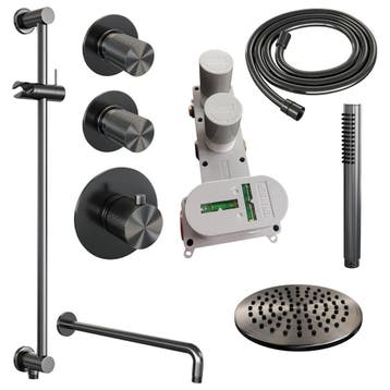 Brauer Gunmetal Carving Thermostatische Regendoucheset, Ophalen of Verzenden, Nieuw