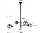 Steinhauer Constellation - hanglamp - Ø 90cm - E14 - zwart -, Verzenden, Nieuw