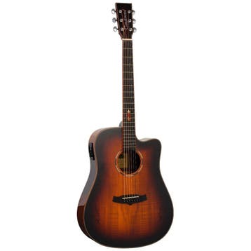 Tanglewood Winterleaf Exotic 5 CE Koa Dreadnought Cutaway, Ophalen of Verzenden, Nieuw