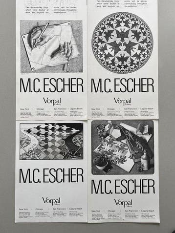 M.C. Escher - Set van vier Vorpal Gallery Soho New York -