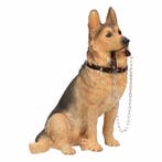 Beeldje Duitse Herdershond met riem 19 cm - Beeldjes, Ophalen of Verzenden, Nieuw
