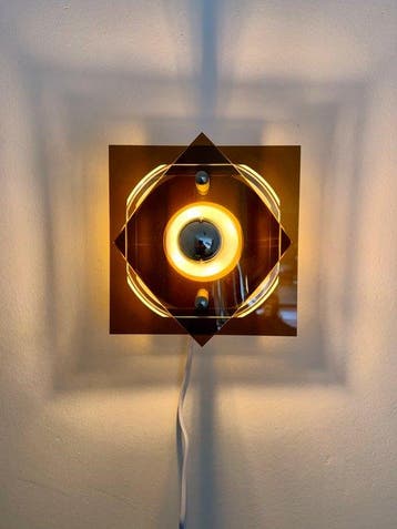 Herda - Wandlamp - jaren ’70 vintage/retro 20×20×15 cm -