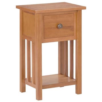 Bijzettafel Massief Eiken | Retourdeal 67% Korting, Huis en Inrichting, Tafels | Bijzettafels, 45 tot 60 cm, Minder dan 55 cm