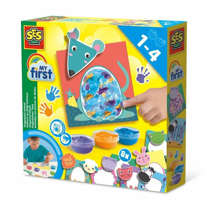 SES My first -  Vingerverf dieren (Knutselpakketten), Kinderen en Baby's, Speelgoed | Educatief en Creatief, Knutselen, Nieuw