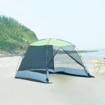 pro.tec Paviljoen Beekdaelen met klamboe 305x305x213 cm grij, Verzenden, Nieuw
